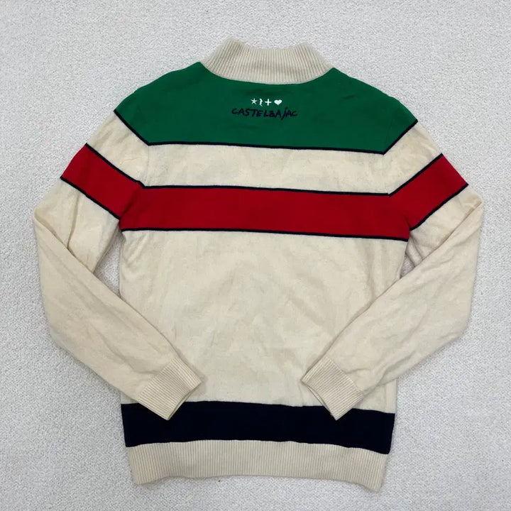 [BUNJANG] Castelbajac Half-Zip Windproof Knit Sweater / 100 까스텔바작 반집업 방풍 니트 0303M