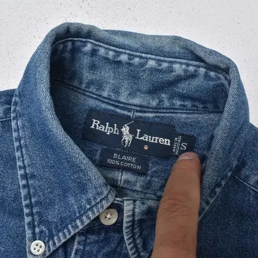[SOLD OUT] 00S 폴로 랄프로렌 데님 셔츠 청남방 S M0057