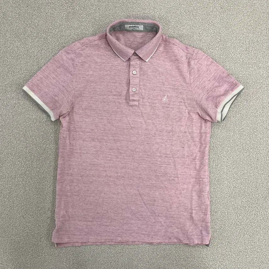 [BUNJANG] Beanpole Linen Short Sleeve Polo Shirt / 100 빈폴 린넨 반팔 카라 티셔츠 0225M1