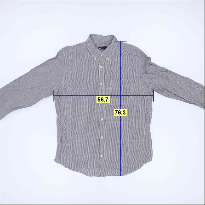 [BUNJANG] L Gap Check Long Sleeve Shirt / L 갭 체크 긴팔 셔츠 0306H1