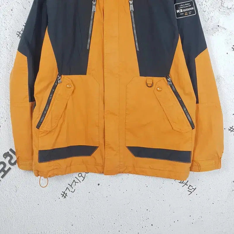 [BUNJANG] K2 Windbreaker Hooded Parka Jacket Vintage Orange / K2 바람막이 후드 야상 자켓 빈티지 오렌지 3800009