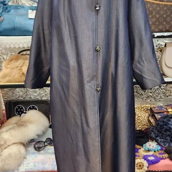 [BUNJANG] ROGA Silk Long Coat (66-88) / ROGA 실크 100% 롱코트 (66 77 88)