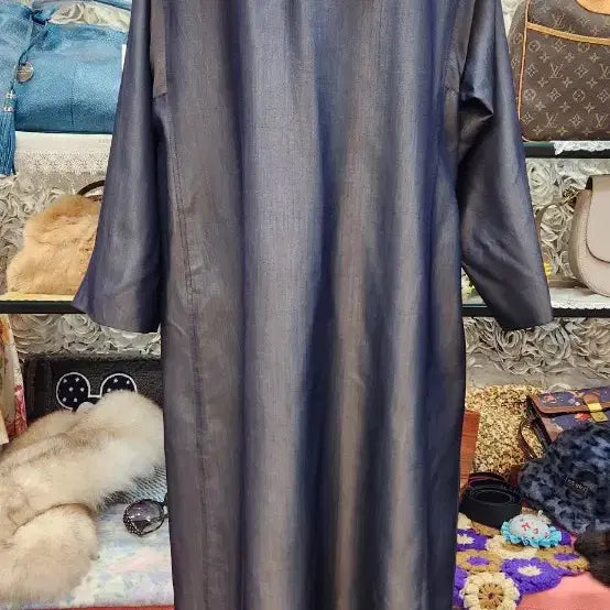 [BUNJANG] ROGA Silk Long Coat (66-88) / ROGA 실크 100% 롱코트 (66 77 88)