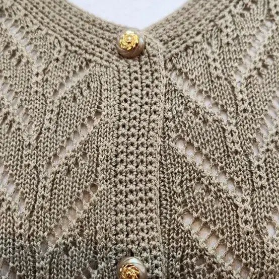 [BUNJANG] VIRIDIAN Linen Blend Knit Top (Size 66) / VIRIDIAN 마 혼방 니트 (66)