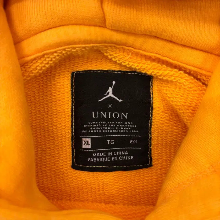 [BUNJANG] Jordan x Union Yellow Flight Club Hoodie / 조던 x 유니온 옐로우 플라이트 클럽 후드티