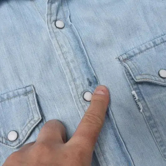 [BUNJANG] EDWIN Western Denim Shirt M0060 / 00S 에드윈 웨스턴 데님 셔츠 M0060