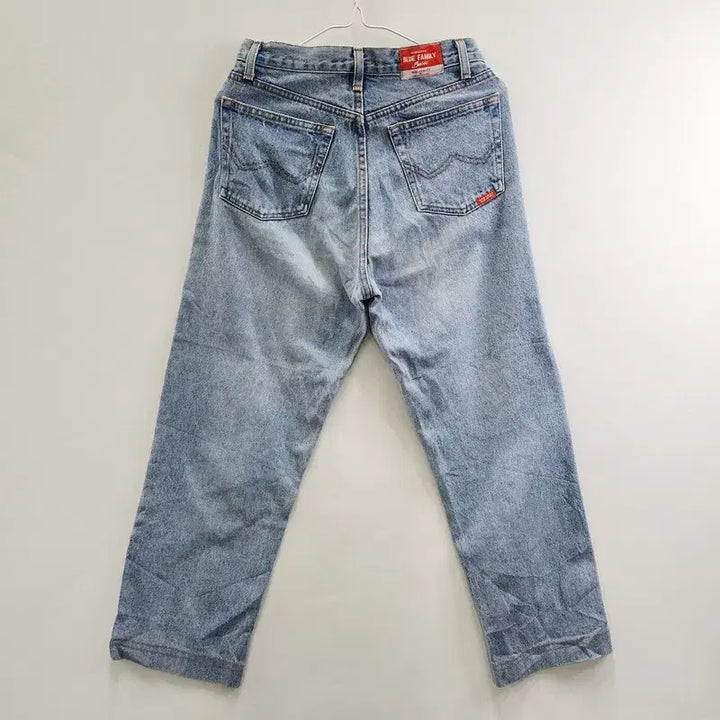 [BUNJANG] BENETTON Vintage Regular Light Wash Denim Pants / BENETTON 베네통 빈티지 레귤러 연청 데님 팬츠 28