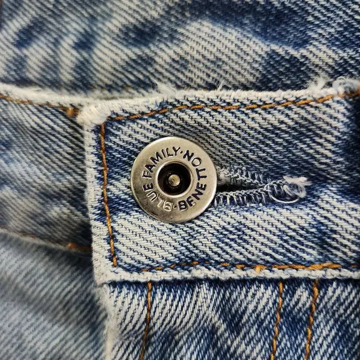 [BUNJANG] BENETTON Vintage Regular Light Wash Denim Pants / BENETTON 베네통 빈티지 레귤러 연청 데님 팬츠 28