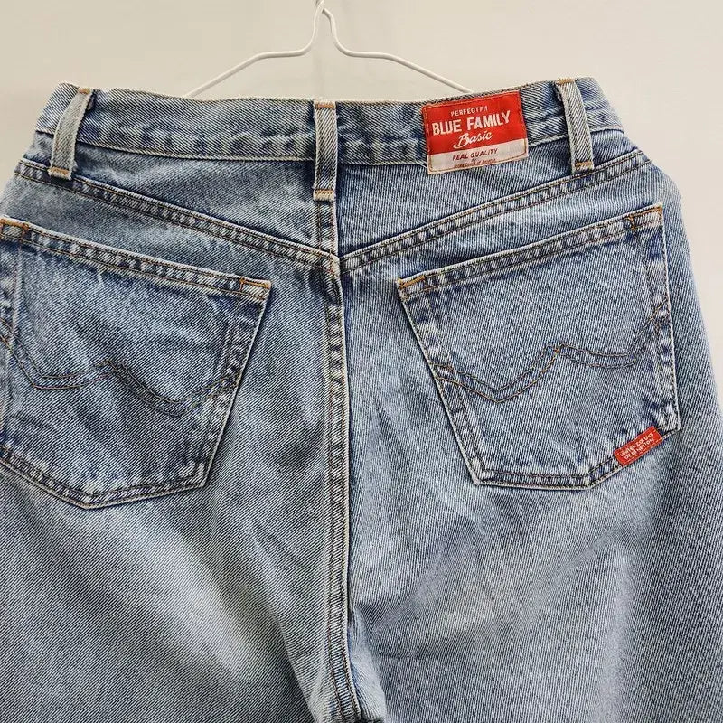 [BUNJANG] BENETTON Vintage Regular Light Wash Denim Pants / BENETTON 베네통 빈티지 레귤러 연청 데님 팬츠 28