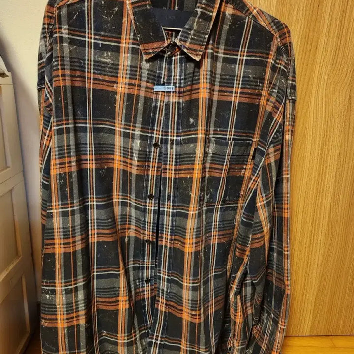 [BUNJANG] Juun.J Island Shirt Orange 52 / 준지 아일랜드 셔츠 오렌지 52