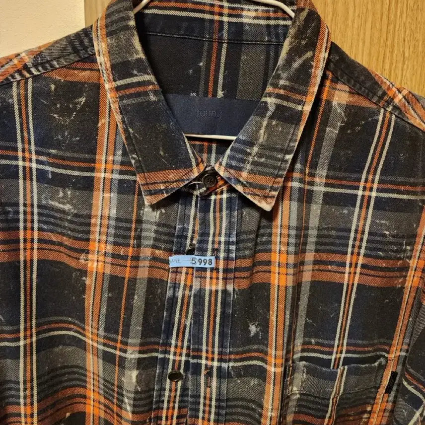 [BUNJANG] Juun.J Island Shirt Orange 52 / 준지 아일랜드 셔츠 오렌지 52