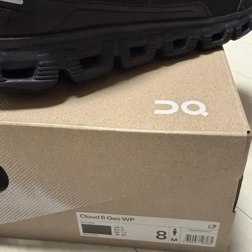 [BUNJANG] On Cloud 6 Geo Waterproof Black Sneakers / 온 클라우드 6 Geo waterproof 블랙