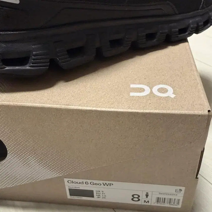 [BUNJANG] On Cloud 6 Geo Waterproof Black Sneakers / 온 클라우드 6 Geo waterproof 블랙