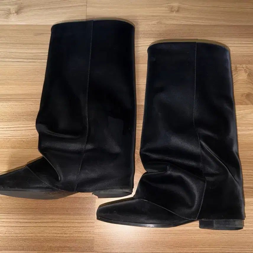 [BUNJANG] 328 Rinkle Leather Boots 245 / 쓰리투에이티 링클 레더 부츠 블랙 245