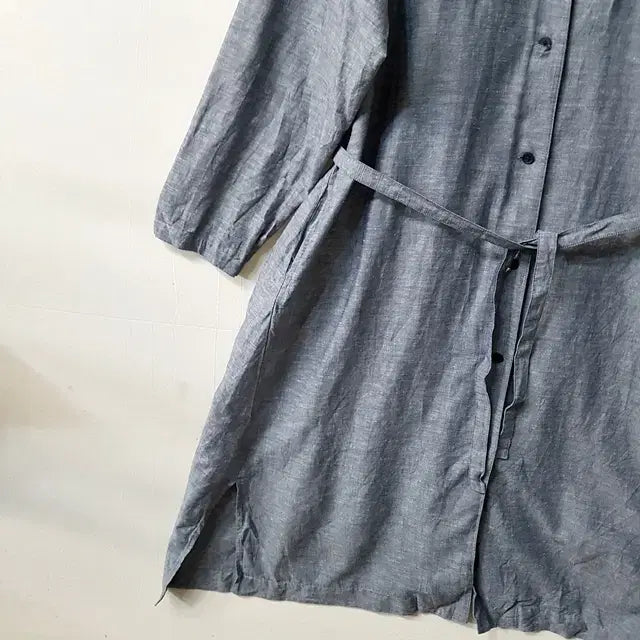 [BUNJANG] Uniqlo Linen Robe Navy / 유니클로 린넨 로브 네이비