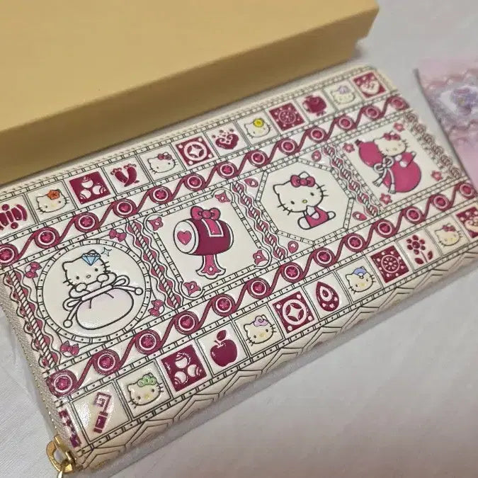 [BUNJANG] Asakusa Bunko Hello Kitty Leather Wallet / 아사쿠사문고 고급 소가죽 헬로키티의 행운보물 지갑