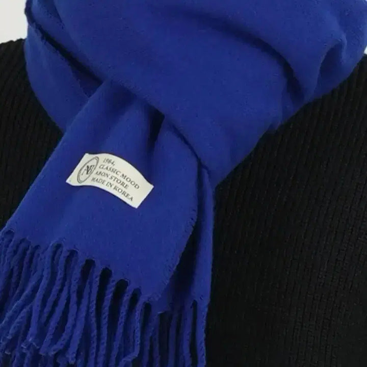 [BUNJANG] 29cm Cobalt Blue Acrylic Muffler / 29cm 코발트 블루 머플러 새상품