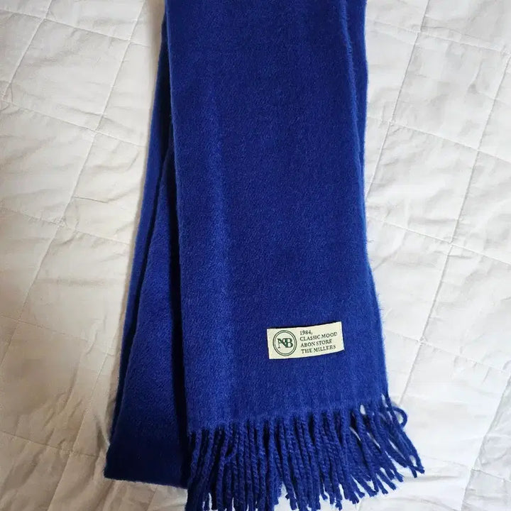 [BUNJANG] 29cm Cobalt Blue Acrylic Muffler / 29cm 코발트 블루 머플러 새상품