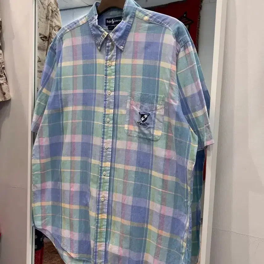 [BUNJANG] Polo Ralph Lauren Madras Golf Short Sleeve Shirt / Polo ralph lauren 폴로 랄프로렌 골프 마드라스 반팔 셔츠