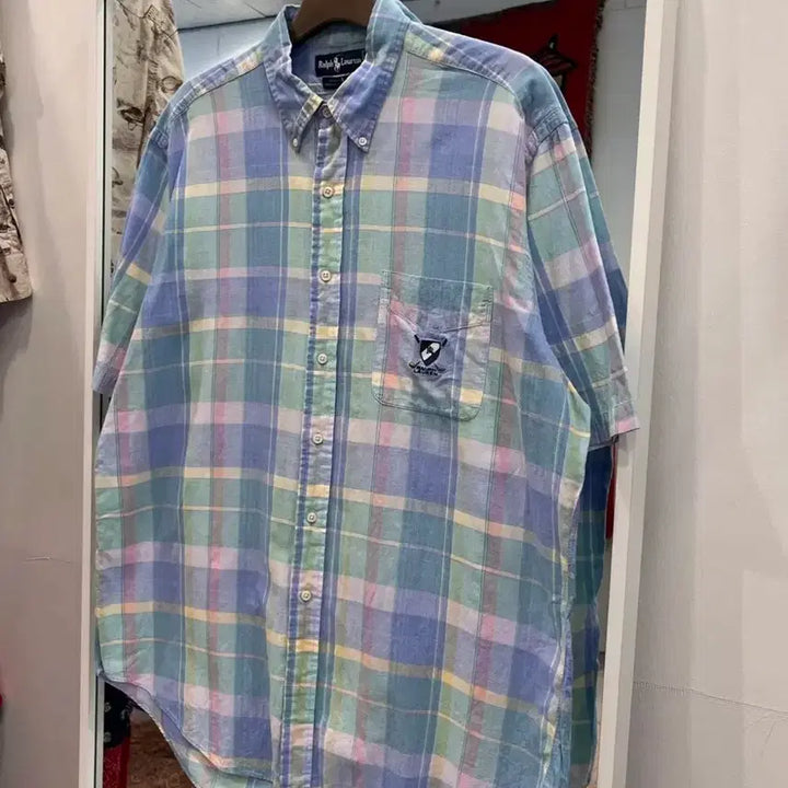 [BUNJANG] Polo Ralph Lauren Madras Golf Short Sleeve Shirt / Polo ralph lauren 폴로 랄프로렌 골프 마드라스 반팔 셔츠