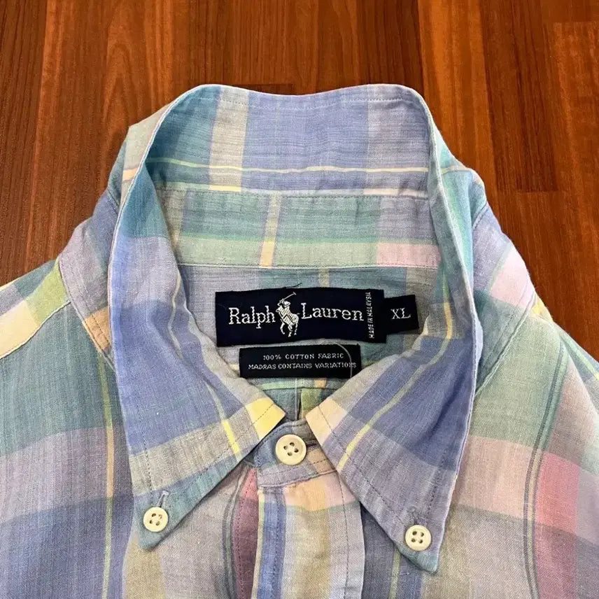[BUNJANG] Polo Ralph Lauren Madras Golf Short Sleeve Shirt / Polo ralph lauren 폴로 랄프로렌 골프 마드라스 반팔 셔츠