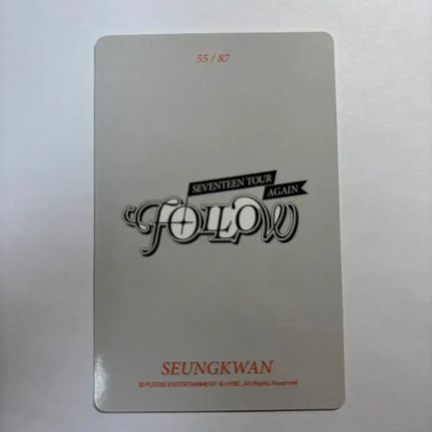 [BUNJANG] Seventeen Seungkwan Photocard / 세븐틴 승관 포토카드