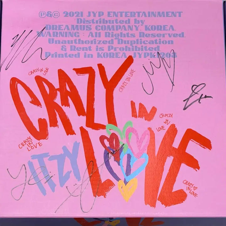[BUNJANG] ITZY CRAZY IN LOVE Signed Album / 있지 CRAZY IN LOVE 싸인앨범 +친필메세지(내부)