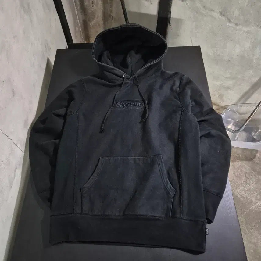[BUNJANG] Supreme Black Box Logo Hoodie / 슈프림 14년도 블랙 박스 로고 후드티
