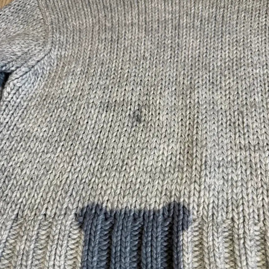 [BUNJANG] Bershka Grey Cable Knit Sweater / 버쉬카 회색 꽈배기 니트 스웨터