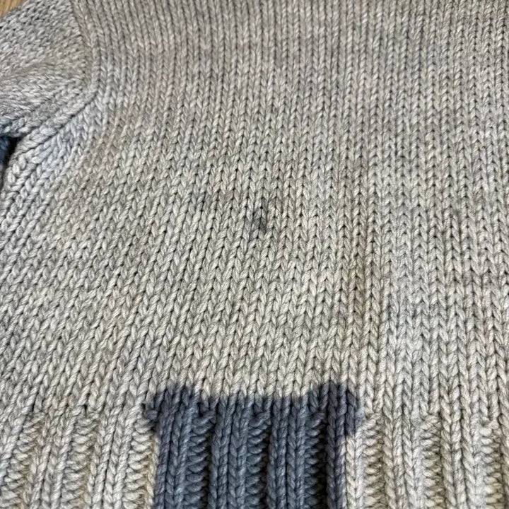 [BUNJANG] Bershka Grey Cable Knit Sweater / 버쉬카 회색 꽈배기 니트 스웨터