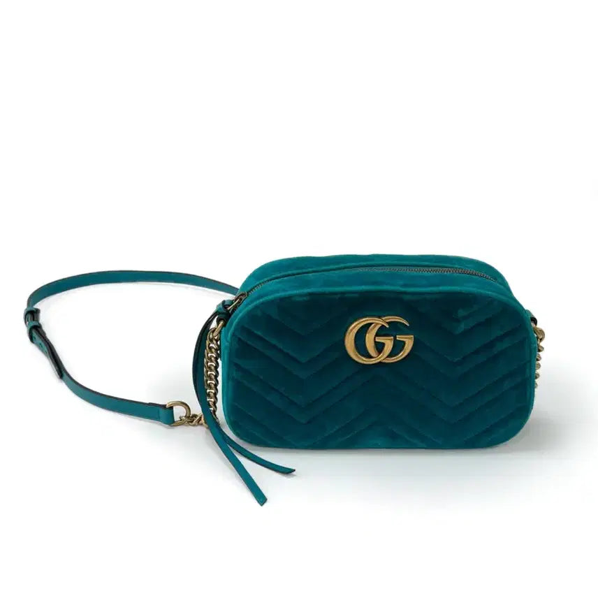 [BUNJANG] Gucci GG Marmont Small Crossbody Bag / 구찌 벨벳 마틀라세 GG 마몽 스몰 크로스백