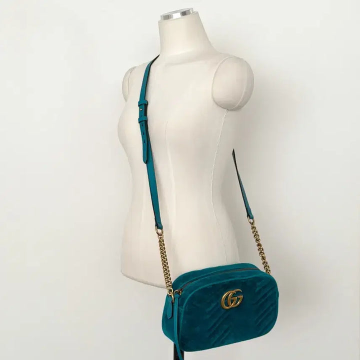 [BUNJANG] Gucci GG Marmont Small Crossbody Bag / 구찌 벨벳 마틀라세 GG 마몽 스몰 크로스백
