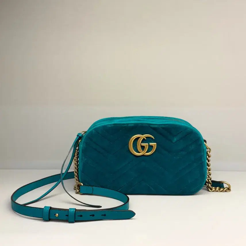 [BUNJANG] Gucci GG Marmont Small Crossbody Bag / 구찌 벨벳 마틀라세 GG 마몽 스몰 크로스백