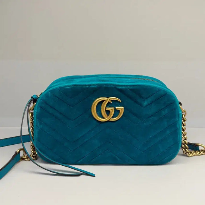[BUNJANG] Gucci GG Marmont Small Crossbody Bag / 구찌 벨벳 마틀라세 GG 마몽 스몰 크로스백