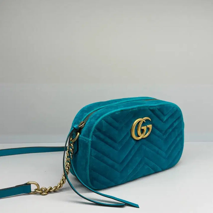 [BUNJANG] Gucci GG Marmont Small Crossbody Bag / 구찌 벨벳 마틀라세 GG 마몽 스몰 크로스백