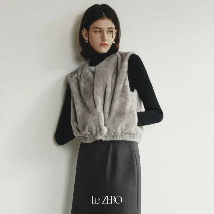 [BUNJANG] Le Zero Faux Fur Vest Gray M / 르제로 퍼 베스트 털조끼 그레이 M 새상품