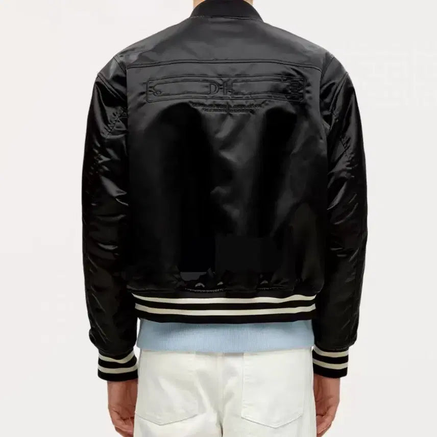 [BUNJANG] Solid Homme Black Varsity Jacket (Size 48) / 솔리드옴므 블랙 바시티 자켓(48사이즈) 새상품
