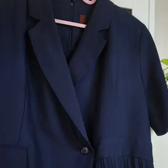[BUNJANG] Stefanel Pleated Navy Long Dress / 스테파넬   플리츠 원피스
