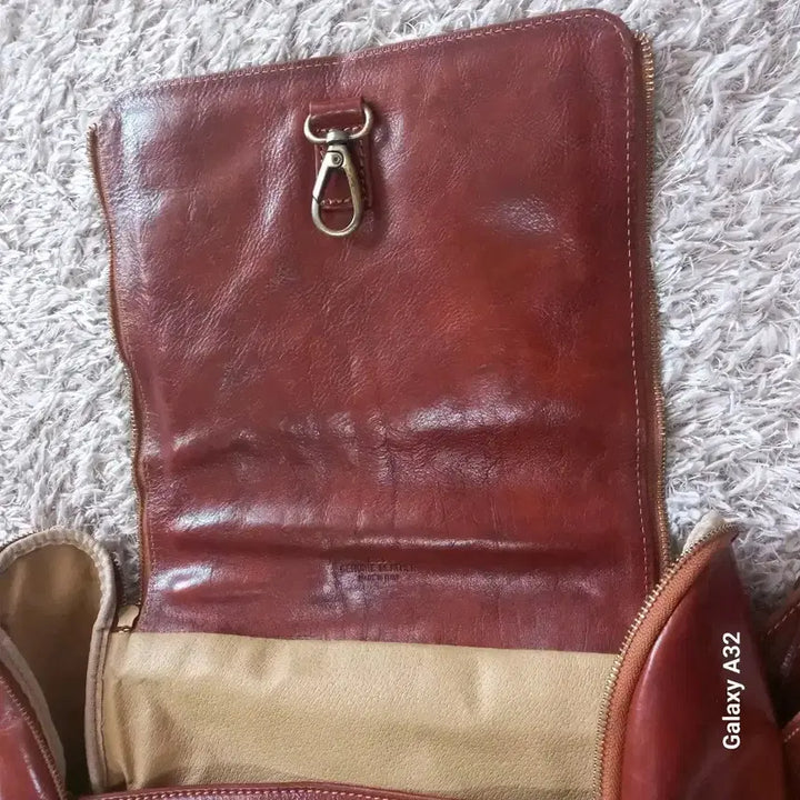 [BUNJANG] Vintage Leather Backpack Brown / 빈티지 가죽 백팩 브라운 made in Italy