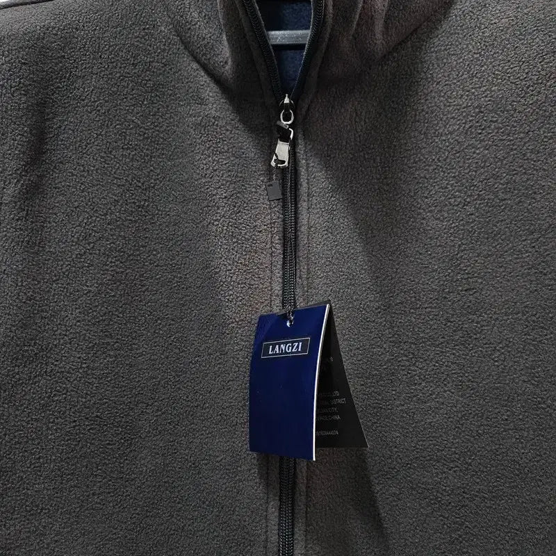 [BUNJANG] LANGZI Fleece Zip-Up Jacket Men&