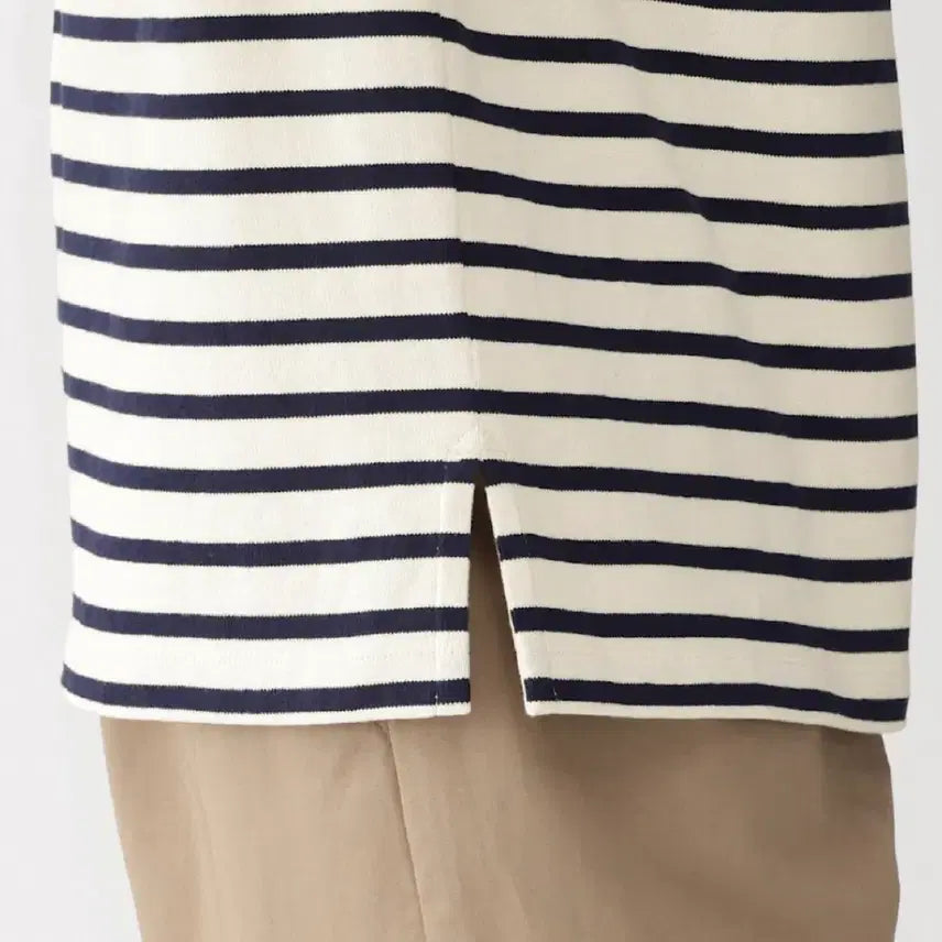 [BUNJANG] MUJI Boat Neck Striped T-shirt / 무인양품 보트넥 스트라이프 티셔츠 s