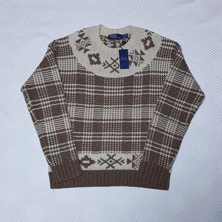 [BUNJANG] Polo Plaid Wool Linen Sweater / [M] 폴로 플래드 울 리넨 스웨터 팝니다.