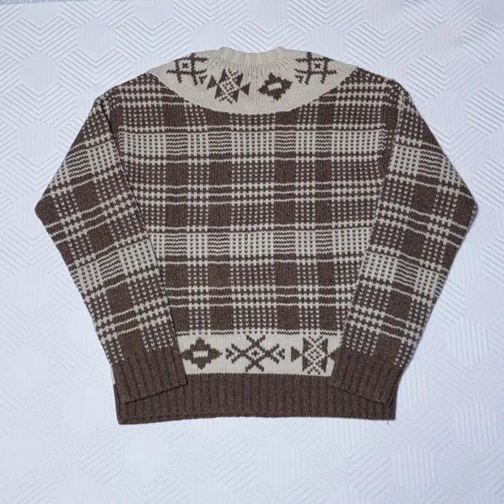 [BUNJANG] Polo Plaid Wool Linen Sweater / [M] 폴로 플래드 울 리넨 스웨터 팝니다.