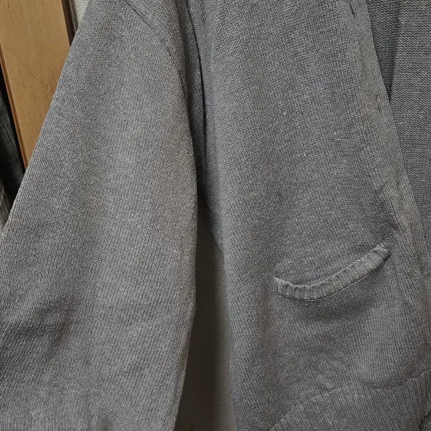 [BUNJANG] Kru Vintage Balloon Sleeve Gray Cardigan / 빈티지 벌룬 소매 그레이 가디건 크루빈티지