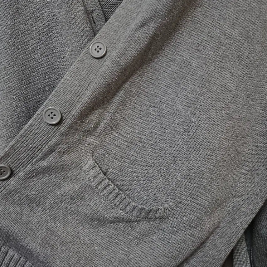 [BUNJANG] Kru Vintage Balloon Sleeve Gray Cardigan / 빈티지 벌룬 소매 그레이 가디건 크루빈티지