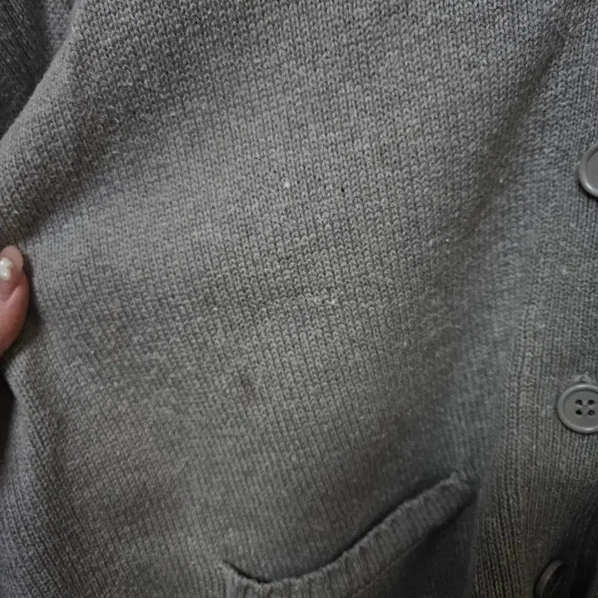 [BUNJANG] Kru Vintage Balloon Sleeve Gray Cardigan / 빈티지 벌룬 소매 그레이 가디건 크루빈티지