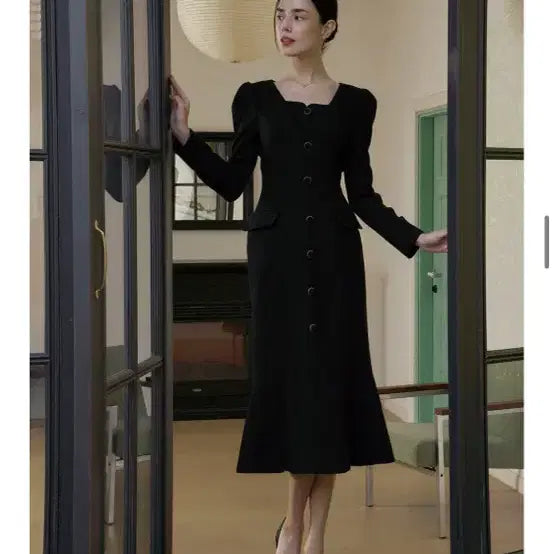 [BUNJANG] Flohm Mermaid Falling for You Dress (Long) - Black XS / 플로움 Mermaid Falling For You Dress(블랙 XS)