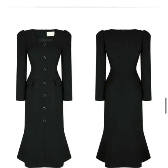 [BUNJANG] Flohm Mermaid Falling for You Dress (Long) - Black XS / 플로움 Mermaid Falling For You Dress(블랙 XS)