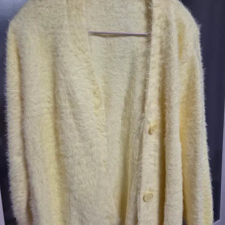 [BUNJANG] Angora Style Yellow Cardigan / 앙고라 스타일 옐로우 가디건