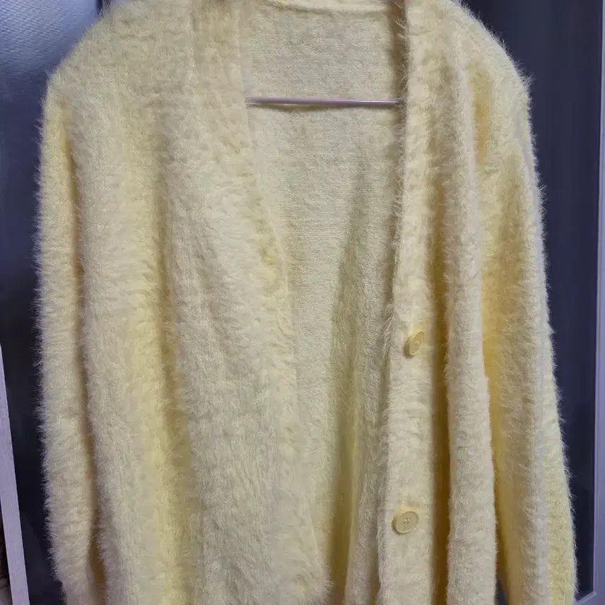 [BUNJANG] Angora Style Yellow Cardigan / 앙고라 스타일 옐로우 가디건